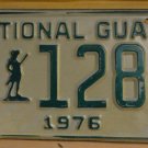 NOS 1976 North Carolina National Guard license plate 1284  new old sto