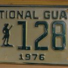 NOS 1976 North Carolina National Guard license plate 1282  new old sto