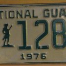 NOS 1976 North Carolina National Guard license plate 1281   new old st