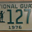 NOS 1976 North Carolina National Guard license plate 1278   new old st