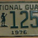 NOS 1976 North Carolina National Guard license plate 1251   new old st