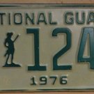 NOS 1976 North Carolina National Guard license plate 1242   new old st
