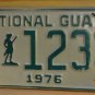 NOS 1976 North Carolina National Guard license plate 1233 new old st