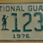 NOS 1976 North Carolina National Guard license plate 1230 new old st