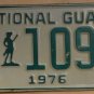 NOS 1976 North Carolina National Guard license plate 1095 new old st