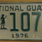 NOS 1976 North Carolina National Guard license plate 1071   new old st