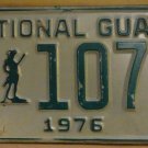 NOS 1976 North Carolina National Guard license plate 1070   new old st