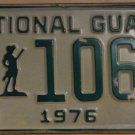 NOS 1976 North Carolina National Guard license plate 1061   new old st
