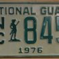 NOS 1976 North Carolina National Guard license plate 845 new old sto