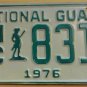 NOS 1976 North Carolina National Guard license plate 831 new old sto