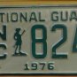 NOS 1976 North Carolina National Guard license plate 824 new old sto