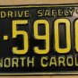 1961 North Carolina license plate Z 5900