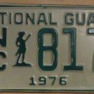 NOS 1976 North Carolina National Guard license plate 817   new old sto