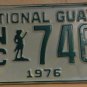 NOS 1976 North Carolina National Guard license plate 746 new old sto