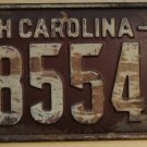 1930 North Carolina truck license plate T 85549F