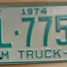 NOS 1974 North Carolina farm truck license plate FL 7757