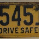 1954 North Carolina license plate Z 54512