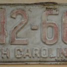 1951 North Carolina license plate 442 667