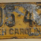 1949 North Carolina license plate 405 429