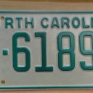 NOS 1978 North Carolina license plate E 61897 new old stock