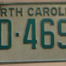 1969 North Carolina license plate FD 4691