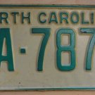 1969 North Carolina license plate FA 7876