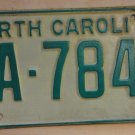 1969 North Carolina license plate FA 7842