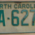 1969 North Carolina license plate FA 6272