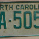 1969 North Carolina license plate FA 5056