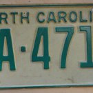 1969 North Carolina license plate FA 4716