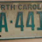 1969 North Carolina license plate FA 4411