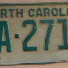 1969 North Carolina license plate FA 2714
