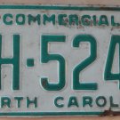 1994 North Carolina commercial license plate AH 5249
