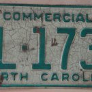 1982 North Carolina commercial license plate AL 1738