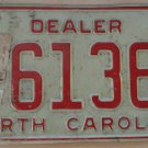 1979 North Carolina dealer license plate V 61365