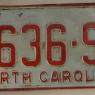 1973 North Carolina license plate 6636 SW