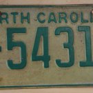 1978 North Carolina license plate C 54317