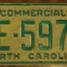 1988 North Carolina commercial license plate AE 5976