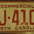 1983 North Carolina commercial license plate AJ 4106