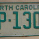 1969 North Carolina license plate PP 1302
