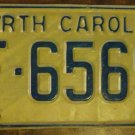 1972 North Carolina license plate F 6569