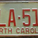 1973 North Carolina license plate FLA 514