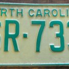 1969 North Carolina license plate SR 733
