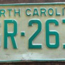 1969 North Carolina license plate SR 261