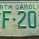 1969 North Carolina license plate SF 204