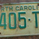 1969 North Carolina license plate 3405 TM