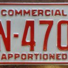 1989 North Carolina commercial apportioned license plate LN 4700