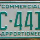 1988 North Carolina commercial apportioned license plate LC 4416