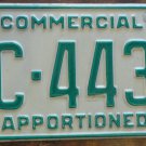 1988 North Carolina commercial apportioned license plate LC 4433