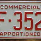 1987 North Carolina commercial apportioned license plate LF 3529